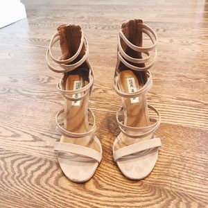 Steve Madden Nude Strappy Heels